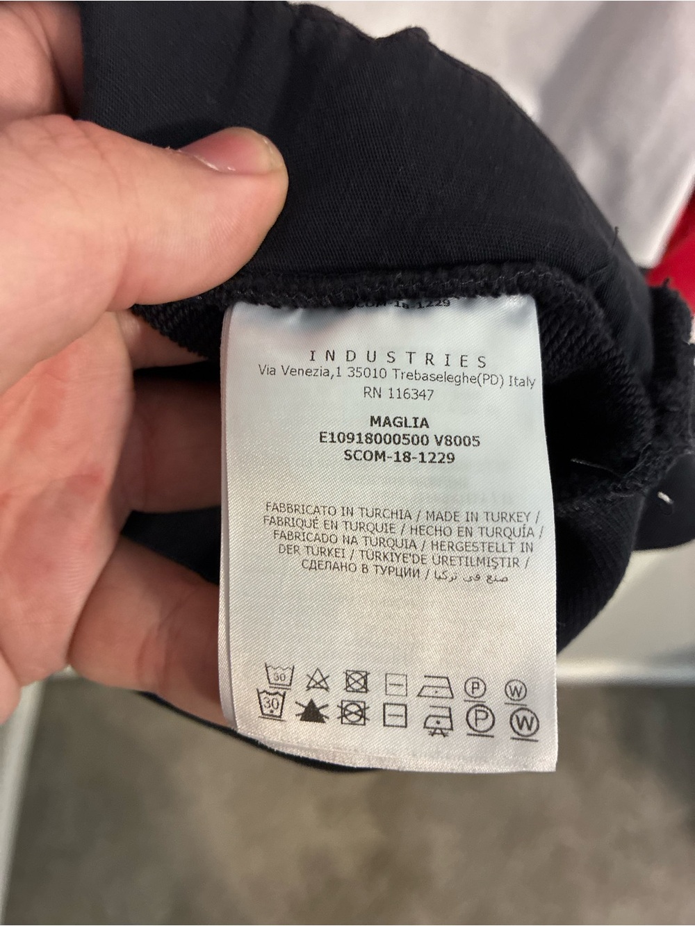 Moncler Men’s Red White and Black Colorblock Hooded Sweatshirt - Picture 8 of 10